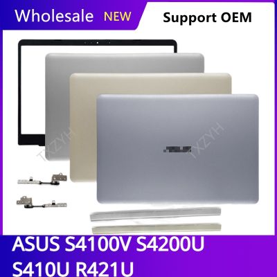 New Original For ASUS S4100V S4200U S410U R421U Laptop LCD back cover Front Bezel Hinges Palmrest Bottom Case ABCD Shell