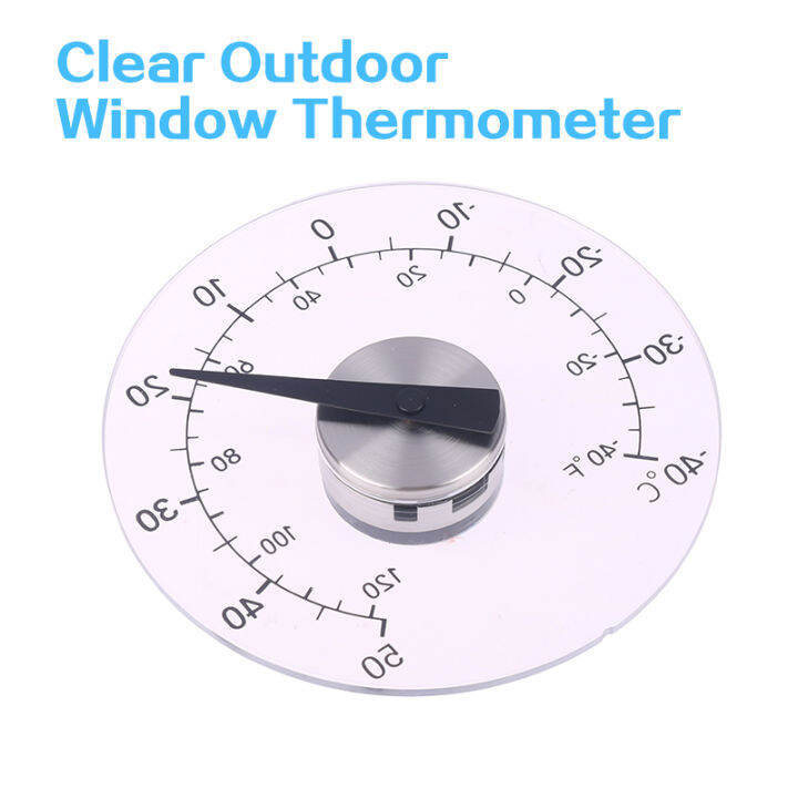 weijuzhun00 Thermometer Temperature Transparent Clear Outdoor Window