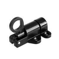 Bolt Spring Bounce Door Latch Lock 2 Color Black Aluminum W/ Screws Gate Pull Ring Useful Durable High quality