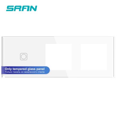 SRAN F series Blank panel 244x82mm crystal tempered glass touch Sensor switch Socket panel Combination module