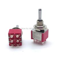 2pcs T812 Locking Toggle Switch T80-T ON ON ON 3A/250V 5A/125V 6mm 6PIN SP3T 3 Way Switches Electrical Circuitry  Parts