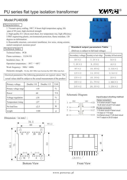 pu4830b-power-60va-input-2-110v-output-2-12v-encapsulated-transformer-pcb-welding-flat-type-isoltation-transformer-electrical-circuitry-parts