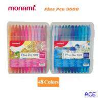 Monami Plus Pen 3000 ปากกาสีน้ำ รุ่น 48 สี (กล่อง)