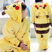 Pikachu Pokemon Go Kids Pajamas Sleepwear Cartoon Soft Flannel Boy Costume