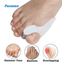 ♗✌﹊ Pexmen 2Pcs Big Toe Separator Bunion Cushions Protectors Bunion Pad Toe Spacer Bunion Corrector Pain Relief with Gel Shield