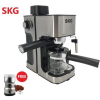 มาใหม่จ้า SKG เครื่องชงกาแฟสด 800W 0.5ลิตร รุ่น SK-1209 สีเงิน แถมเครื่องบดกาแฟ คุ้มสุดสุด เครื่อง ชง กาแฟ หม้อ ต้ม กาแฟ เครื่อง ทํา กาแฟ เครื่อง ด ริ ป กาแฟ