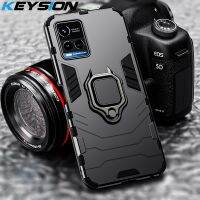 KEYSION เคสเกราะกันกระแทก,สำหรับ VIVO Y21 Y21S V21E 5G X70 Pro Plus ขาตั้งแหวนโทรศัพท์ฝาหลังสำหรับ VIVO Y73 Y53S 4G S10 Pro