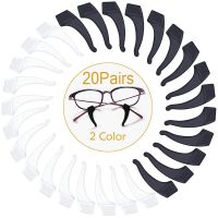 20Pairs Anti Slip Ear Hook Eyeglass Eyewear Accessories Eye Glasses Silicone Grip Temple Tip Holder Spectacle Eyeglasses Grip Decanters