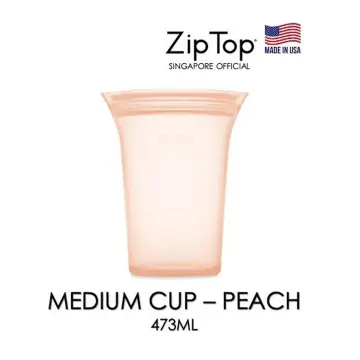 Zip Top - Medium Cup Peach