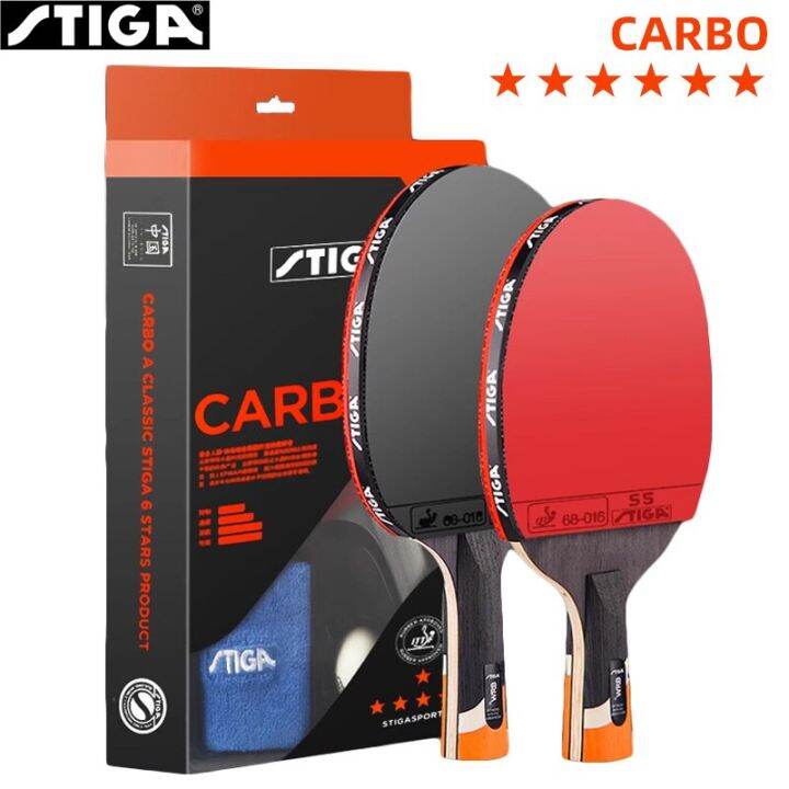STIGA CARBO 6 Star Table Tennis Racket 5+2 Carbon Ping Pong Paddle for