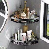 2pcs Wall Mounted Bathroom Shelves Organizer Punch-free Corner Shelf Shower Storage Racks Repisa Pared Estante De Ducha Colgado