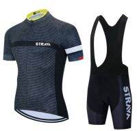 Pro Cycling Jersey Set 2021 STRAVA Summer Mens Bicycle Team Short Sleeve Jerseys Set Breathable Sports MTB Males Uniform