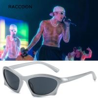 Vintage Y2K Sunglasses Men Fashion Hip Hop Steampunk Sun Glasses Women Luxury Brand Design Punk Eyewear Futuristic Silver Shades