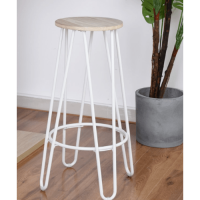 Chair bar stool size 30x30x73 cm.- White