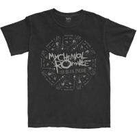 เสื้อยืดสีดำผู้ชาย My Chemical Romance Circle March ผ้าหนานุ่ม ไม่หดไม่ย้วย