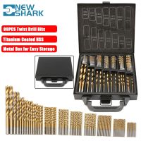 99PCS 1.5-10mm Titanium Coated Twist Drill Bits High Speed Steel Wood Drill Bit Set for Electrical Drill Tools Home Use With Box