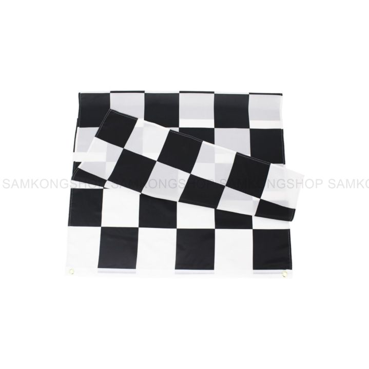ธงหมากรุก-ธงผ้า-ธงขาวดำ-ขนาด-150x90cm-ทนแดด-ทนฝน-สีไม่ตกไม่ลอก-ธงตาราง-รถรถแข่ง-racing-พริ้วลม-แห้งไว-กันน้ำ-ธงสนาม