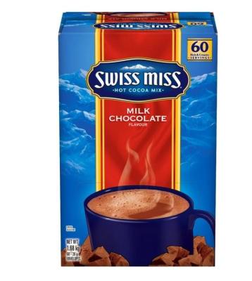 TPA-Swiss Miss Milk Chocolate Hot Cocoa Mix (USA Imported) สวิสมิส มิลค์ ช็อคโกแลต โกโก้ปรุงสำเร็จกลมกล่อม ไปให้สุดกับสายชอคโกแลตเลิฟเวอร์ ขนาดใหญ่สุดคุ้ม