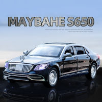 1:32 Benzs Maybach S650 Luxury Car Alloy Car Model Diecasts Toy Car Vehicles Model Collection Sound and Light Childrens Toy Gift