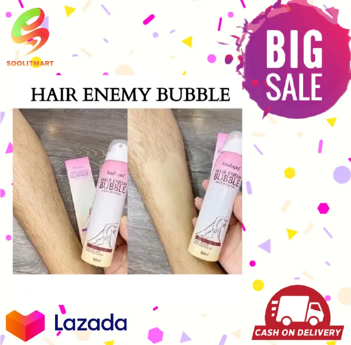 SOOLITMART02 HAIR ENEMY BUBBLE HAIR REMOVAL SPRAY Lazada PH