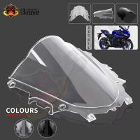 For Yamaha YZF R3 R25 YZFR3 YZFR25 YZF-R3 YZF-R25 2019 2020 Motorcycle Double Bubble Windshield Windscreen Wind Shield Screen