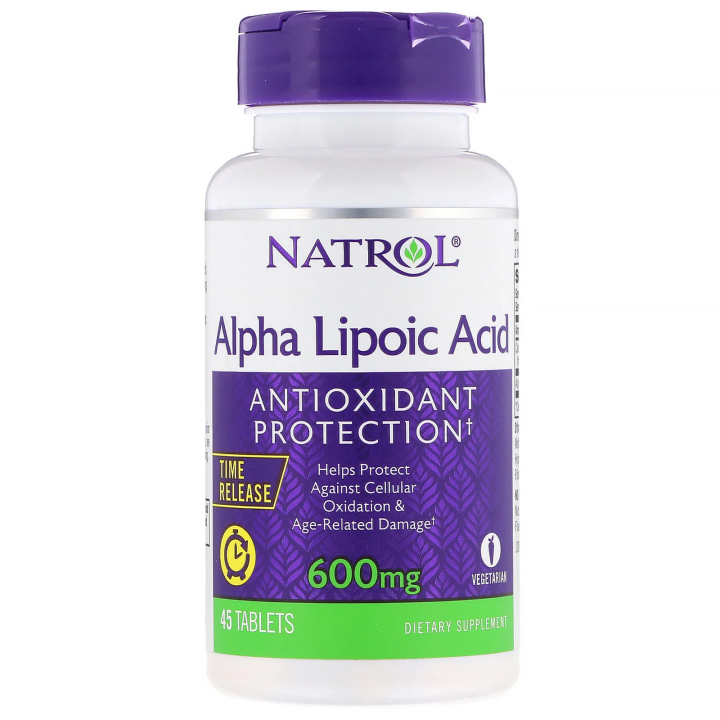 Natrol, Alpha Lipoic Acid, Time Release, 600 mg, 45 Tablets Lazada.co.th
