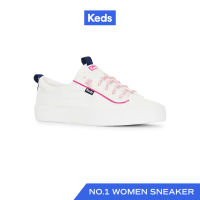 KEDS รองเท้าผ้าใบ แบบผูกเชือก รุ่น KICKBACK PIPING สีขาว ( WF67575 )