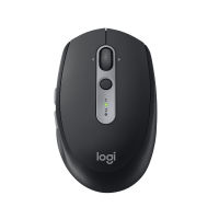 Logitech M590สีอ่อนเมาส์ไร้สายโหมดบลูทูธคู่2อุปกรณ์ที่สองเมาส์สำนักงานสีเทา Luo Hail สีดำ