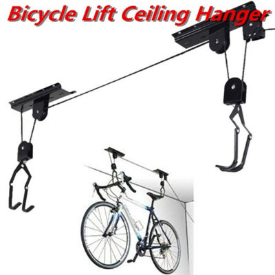 H&A(ขายดี)รอกแขวนจักรยาน ขาแขวนจักรยาน แร็คแขวนจักรยาน ติดเพดาน วางจักรยาน จักรยาน เสือภูเขา ขาตั้งจักรยาน ช่องจอดจักรยาน - Bicycle Hanging Roof Rack