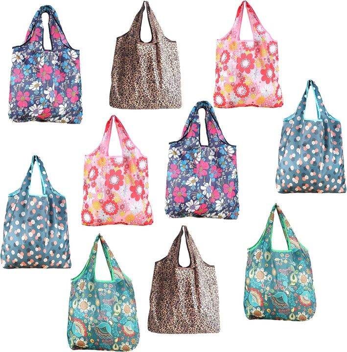 Reusable Foldable Grocery Shopping Bag Machine Washable Groceries Bags