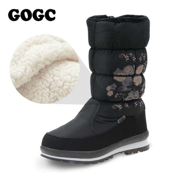 gogc-platform-boots-black-boots-winter-boots-women-white-boots-snow-boots-flats-shoes-women-womens-booties-female-shoes-g9620