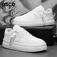 ☍✴ OSCO mens shoes 2023 new board shoes autumn all-match board shoes Korean version breathable casual thick-soled sports white shoes