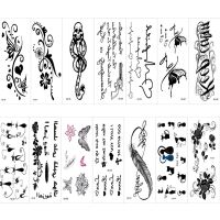 1 Sheet Waterproof Temporary Tattoo Fake Flash Tattoo Stickers Cat Heart Body Art New Design Fake Women Men Tattoos #280878 Stickers