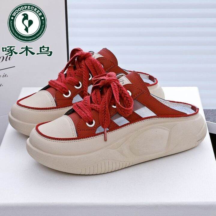 hot-sale-woodpecker-baotou-womens-outerwear-2023-summer-new-fashion-all-match-thick-soled-non-slip-comfortable-casual-half-slippers