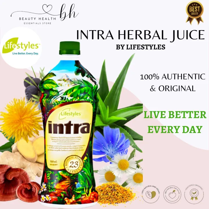 100 Original INTRA HERBAL JUICE 950ml Food Supplement by Lifestyles