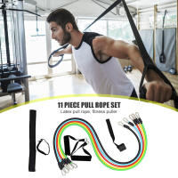 11pcsset Resistance Bands Latex Pull Rope Rubber Expander Fitness Equipment Multi-function Equipment for Exercise