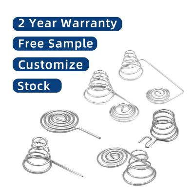 AA Battery Negative and Positive Coils Spring Contact Plate NIckel Wire Spring Electrical Connectors