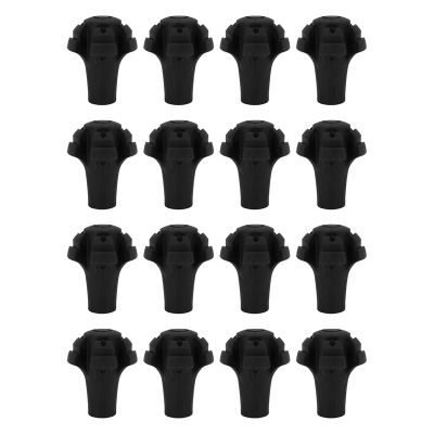 16 Pack of Extra Durable Rubber Replacement Tips (Replacement Feet/Paws / Ferrules/Caps) for Trekking Poles
