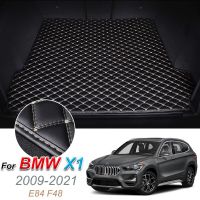 Alas Bagasi Mobil หนังสำหรับ BMW X1 2009-2021 F48 E84ไลเนอร์กระบะลำต้นแผ่นปูพื้นพรมอุปกรณ์เสริมรถยนต์