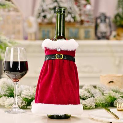 ชุดไวน์แดงคริสต์มาสแขนขวดไวน์ซานต้าที่สร้างสรรค์ขวดไวน์ของตกแต่งบ้านโต๊ะทานอาหาร JPZ3824เครื่องมือบาร์ไวน์ชุดวันคริสต์มาส