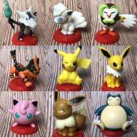 {Icc toy}Pikachu Eevee Litten Jigglypuff Marowak Psyduck ภาพยนตร์การ์ตูนน่ารักอุปกรณ์ต่อพ่วงของประดับโต๊ะทำงานโมเดล Pvc