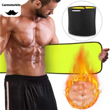 COMFY 23-44 INCH Men Waist Trimmer Weight Loss Stomach Belt Body Shaper  Sweat Belt Plus