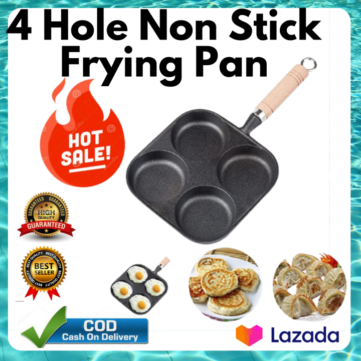 PENIOR 4 Hole Omelet Pan, Egg Frying Pan, Breakfast Frying Pan, Pancake Pan, Fried Egg Pan, Hamburger, 4 Holes, Induction Ready