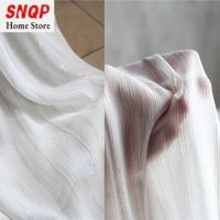 【YD】 Gold Thread Tulle Luxury Sheer Curtains for Room Bedroom Textured Window Treatment Drapes Custom