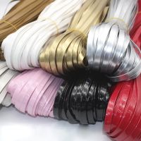 REGELIN 5meter 5/8/10/15/20mm Shiny Braided PU Leather Strap Findings Flat Leather Cord String Rope DIY Necklace Bracelet Making 【hot】yde863