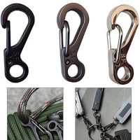 5pcs/lot 3 Colors Mini Spring Cord Buckle Clasp Buckle Snap Hook Carabiner Mountainer Keyring key chain