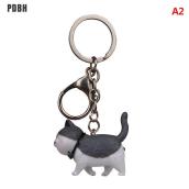 [PDBH Fashion Store] Móc Chìa Khóa Mặt Hình Mèo Hoạt Hình Dễ Thương Móc Chìa Khóa Mèo Con Móc Khóa Túi Lắc Đầu