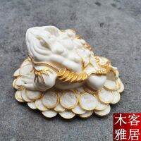 ◘✇∋ Ivory fruit carving spittor lucky place three jewellery shops toad opening gift wine cabinet desk sitting room adornment