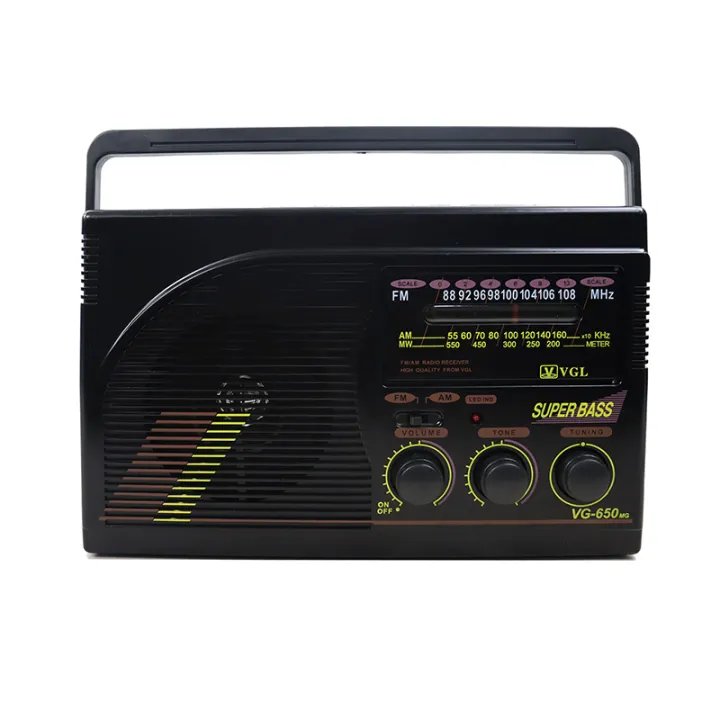 PORTABLE 2 BAND AC/DC RADIO (AM/FM) VG-650 | Lazada PH