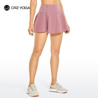 CRZ YOGA Womens Quick Dry High Waisted Tennis Skirt Pleated Sport Athletic Golf Skort with Pockets